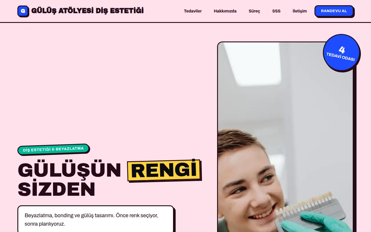 Modern Diş Kliniği Web Sitesi — Gülüş Atölyesi Diş Estetiği